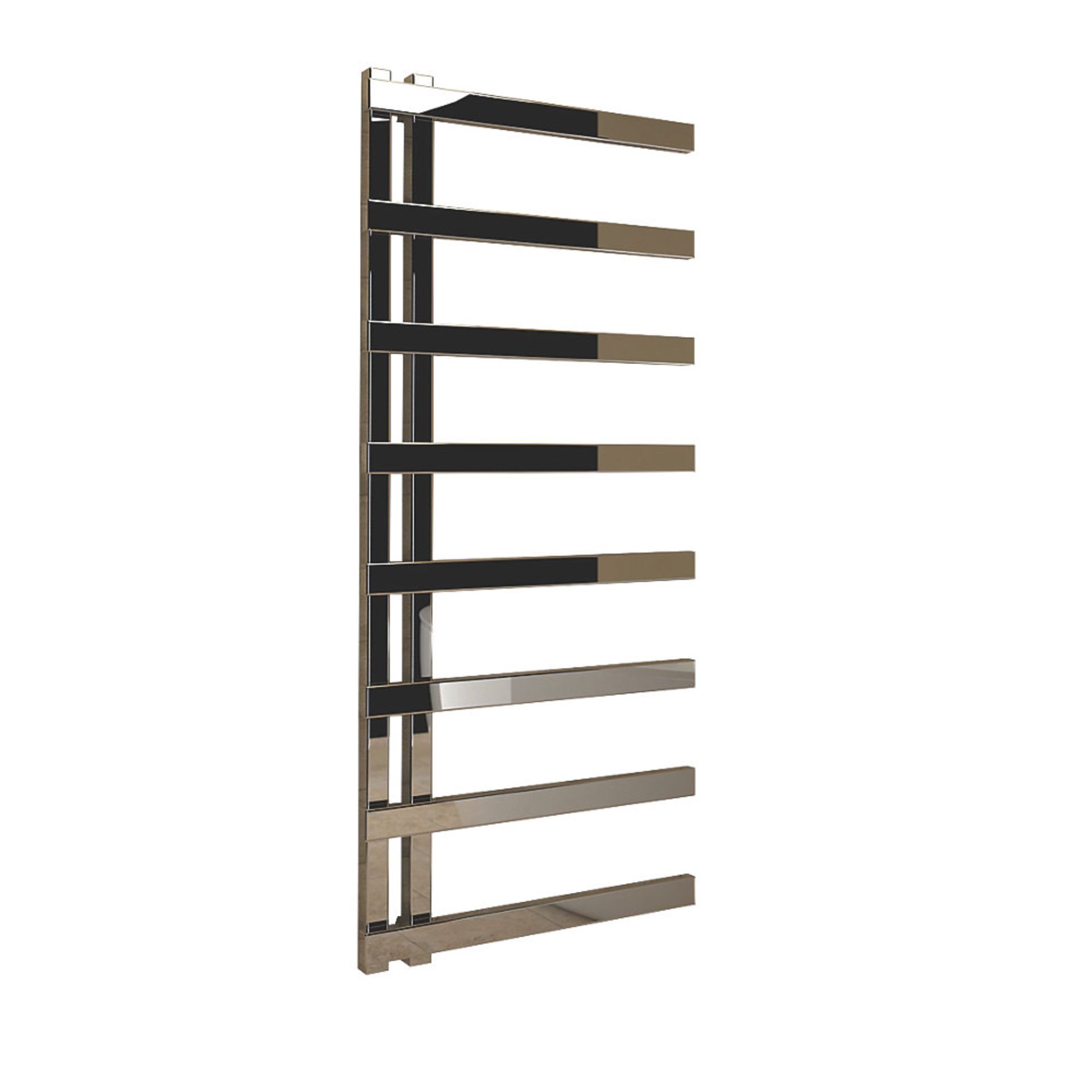 New (D175) Astrillo Towel Rail 1150 x 500mm Chrome 853 BTU. Flat Profile Designer Towel Radiato...