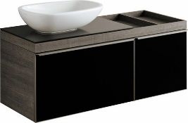 New Keramag Citterio Washbasin Cabinet 835721 (Black, Left). Width (cm) 118.4 Height (cm) 54.3...