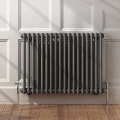 New 600x828mm Anthracite Double Panel Horizontal Colosseum Traditional Radiator.Rrp £439.99.Cr...