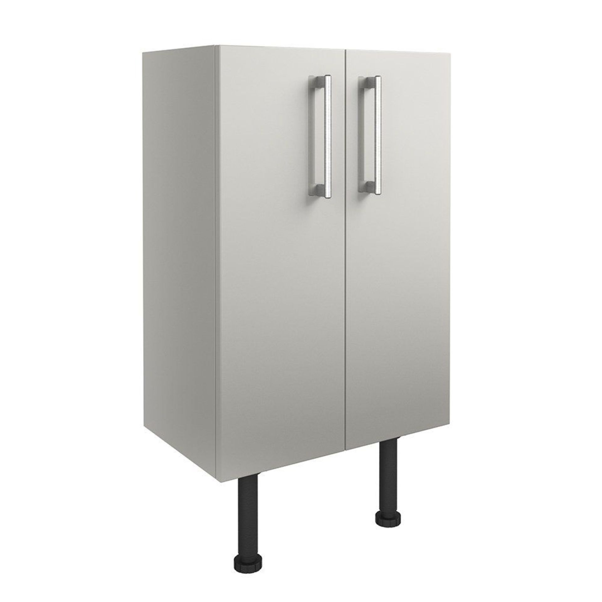 NEW (Q106) Alba 500mm 2 Door Full Depth Base Unit - Light Grey Gloss. Soft close fittings D... - Image 2 of 2