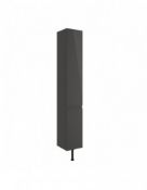 New (Z56) Valesso 300mm 2 Door Tall Unit-Ih-Onyx Grey. RRP £431.00. All The Benefits Of Usefu...