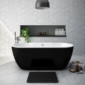 New (F1) 1655x740mm Harlesden Black Freestanding Bath. RRP £2,999.If You Want To Make A Sta...
