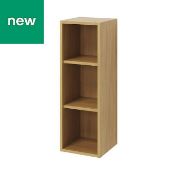 (Qp115) 300mm Caraway Oak Effect Tall Wall Cabinet,. Kitchen Cabinets Go Through A Lot Of Wear ...