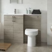 New (Z149) Volta 510mm 2 Door Floor Standing Vanity Unit Basin Nordic Wood. RRP £472.99. Comes...