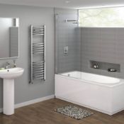 New 1200x400mm - 20mm Tubes - Chrome Curved Rail Ladder Towel Radiator. Nc1200400.Our Nancy ...