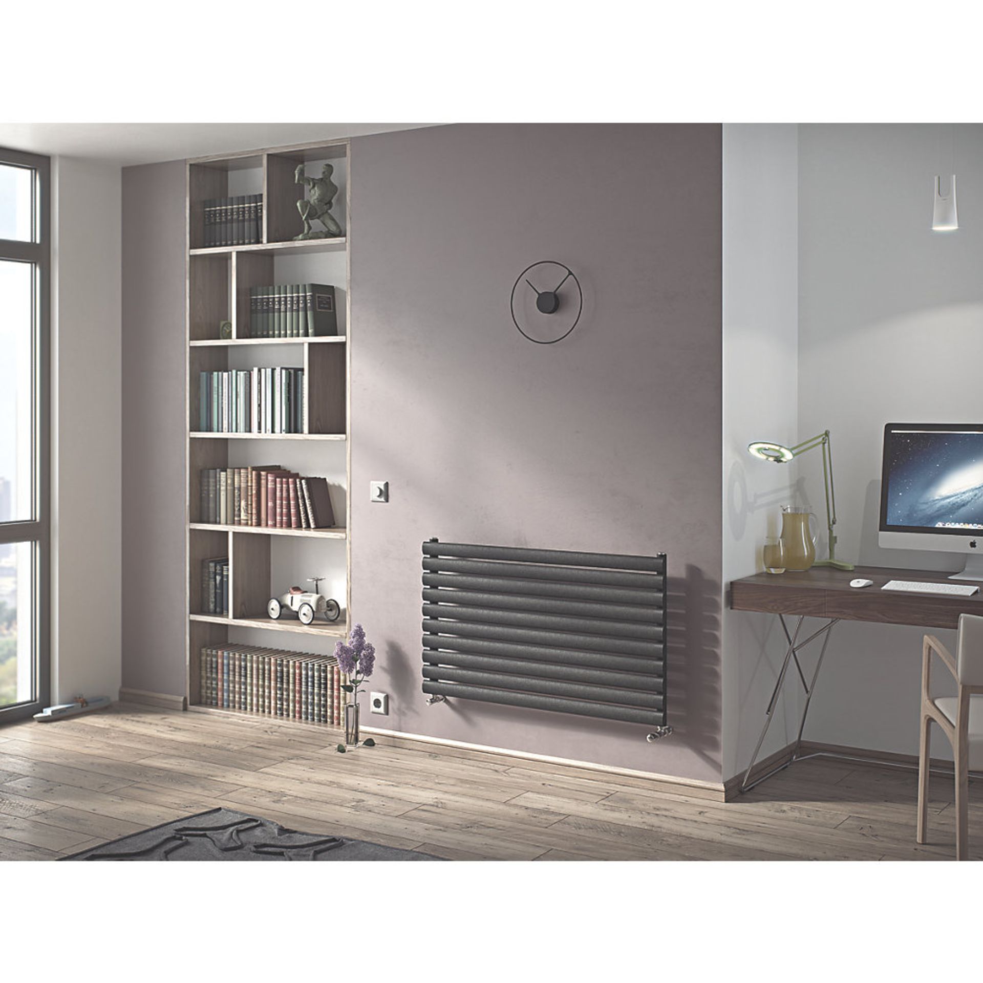 New (F21) Fortuna Designer Radiator 584 x 1000mm Anthracite 2039 BTU. Easy To Install, Stylish ...