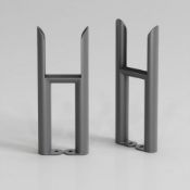 New 3-Column Traditional Radiator Feet (Pair) Anthracite - 27 x 10.2 Cm. Ra3Blega 3-Column Rad...