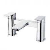 New (E186) Hydro Chrome Bath Filler. A Contemporary Bath Filler Featuring A Square Body With An...