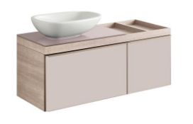 New Keramag Citterio -835720. Cabinet 1184 x 543 x 504 mm, Surface On The Right, Light Oak / Gr...