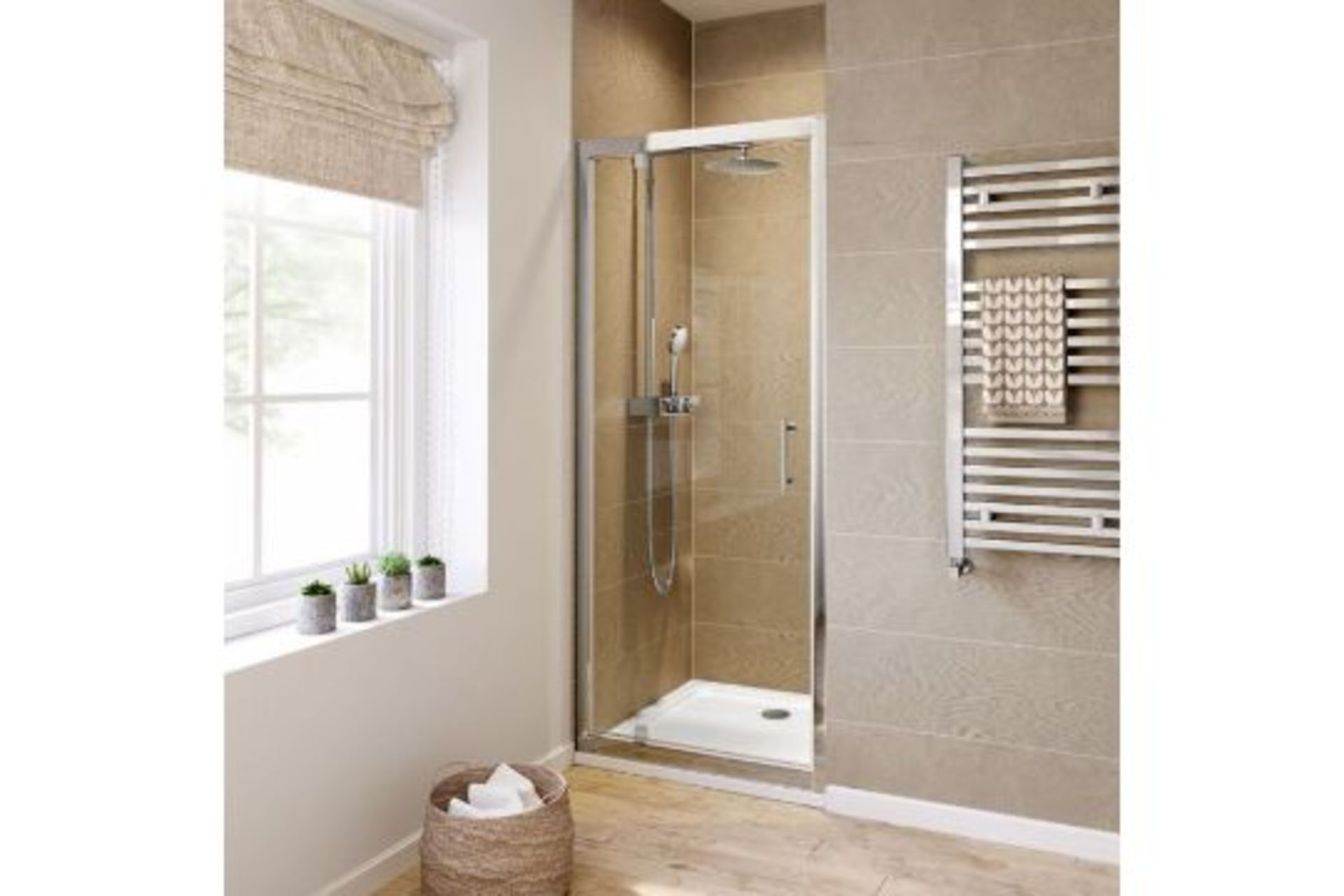 New Twyfords 800mm - 6mm Elements Pivot Shower Door. RRP £299.99. Of4100Cp. 6mm Safety Glass F... - Image 3 of 3