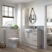 New (U232) Alba 500mm Vanity Unit Light Grey Gloss. RRP £445.00.Comes Complete With Basin. ...