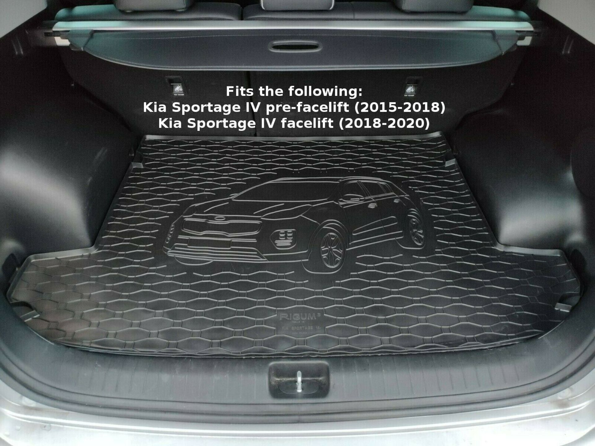 Rigum Premium Tailored Rubber Boot Mat Liner - Kia Sportage IV 2015-2020