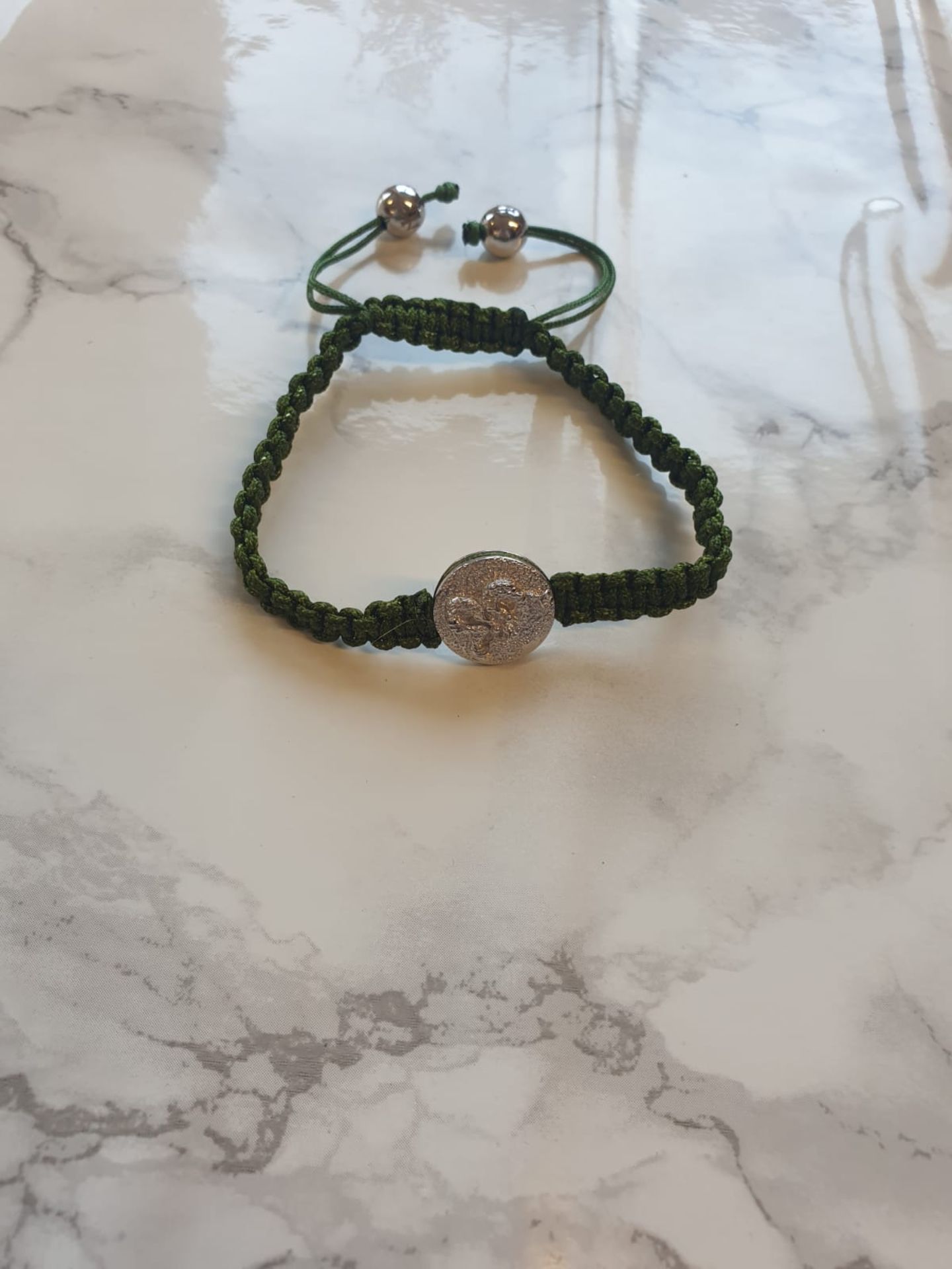 18 x Green Dragon (Silver Bead Ends) Chinese Zodiac Year Adjustable Beaded Bracelet - Image 4 of 5