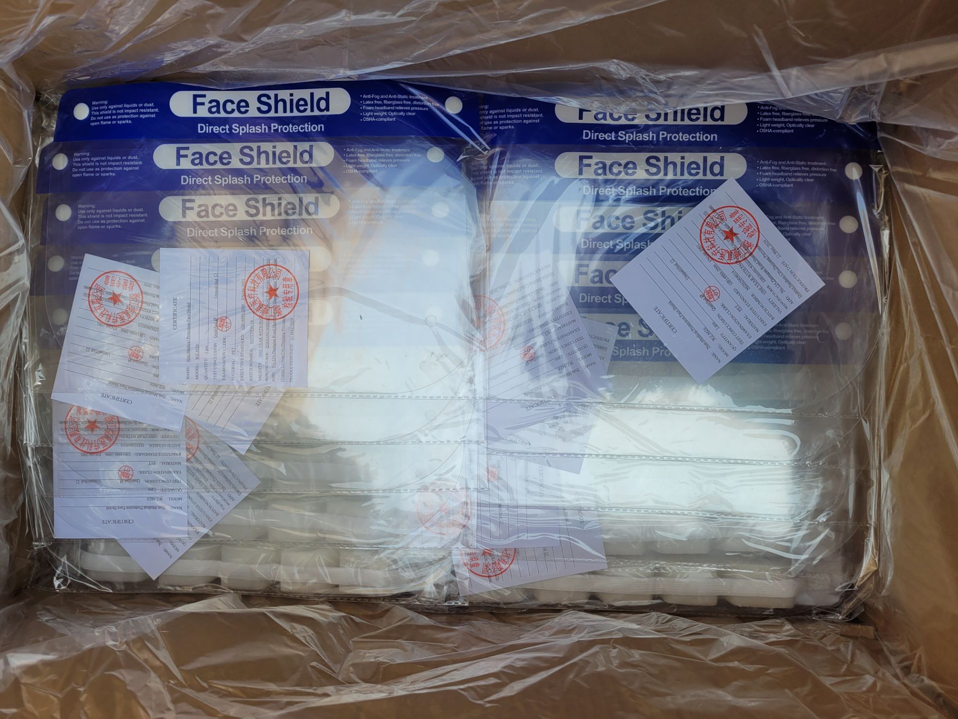 Joblot of 4000pcs Brand New Face Shields Protection Anti-fog RRP £8000 - Image 4 of 4