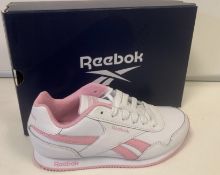 Reebok Trainers White and Pink Size 3 New Boxed