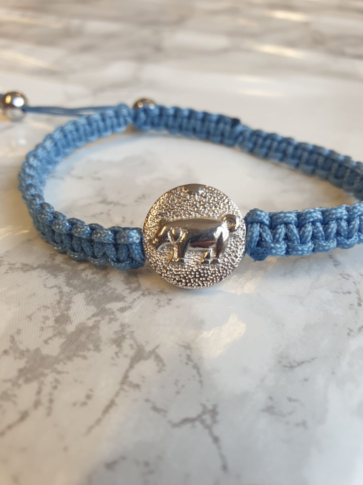 18 x Pig Blue (Silver Bead Ends) Chinese Zodiac Year Adjustable Beaded Bracelet - Image 2 of 5