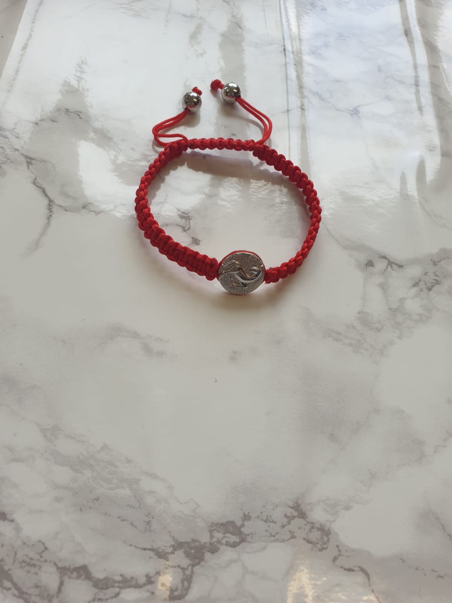 18 x Chinese Zodiac Animal Year Adjustable Beaded Bracelet Red Horse With Silver Bead Ends - Image 6 of 6