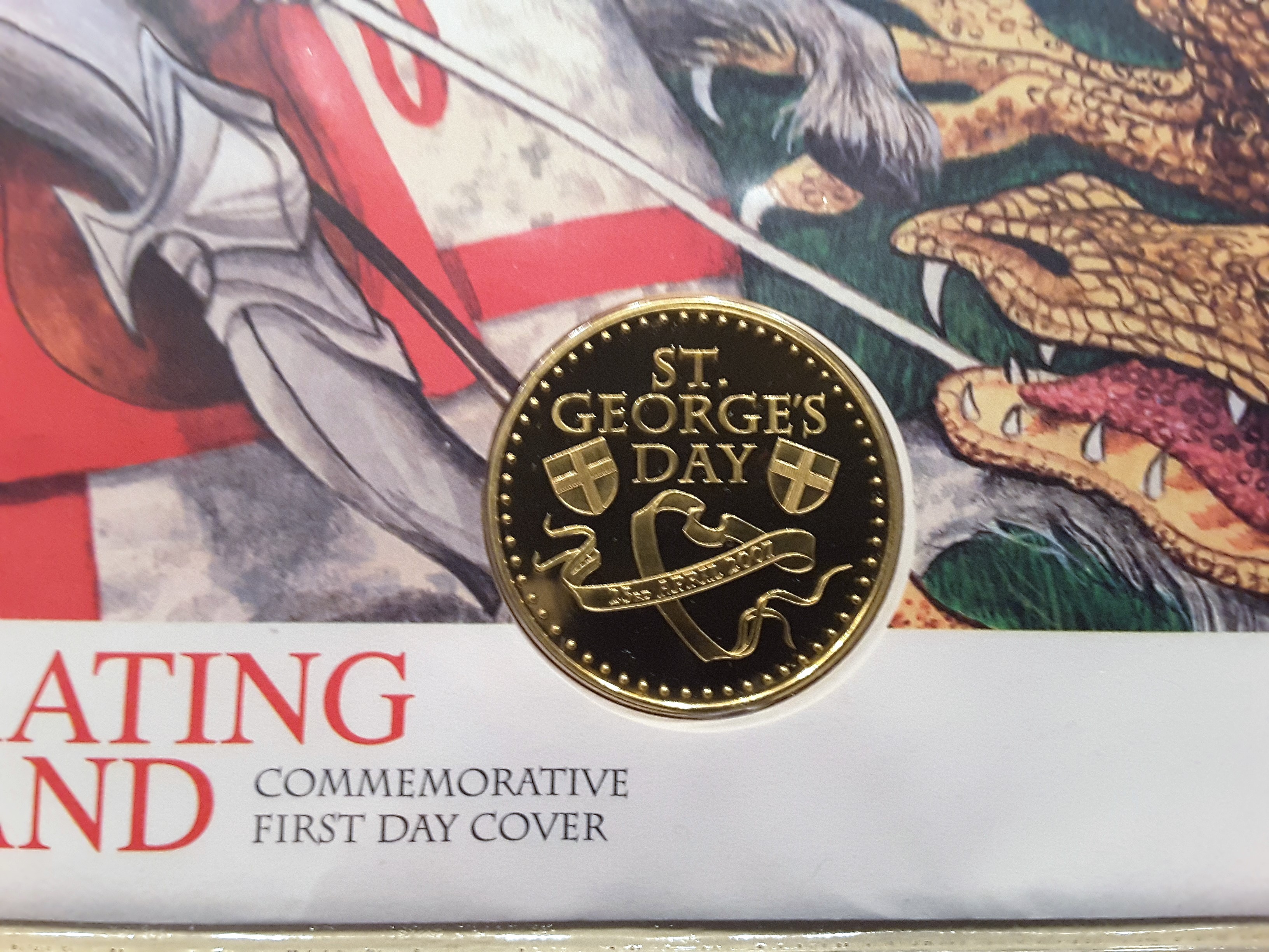 GB COIN FIRST DAY COVER - CELEBRATING ENGLAND - Image 4 of 4