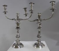 Pair of English Sheffield Plate Candelabras c.1800