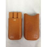 VINTAGE CIGAR LEATHER HOLDER CASE