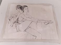 BERNARD DUFOUR SIGNED BALLERINA LOOSE CANVAS