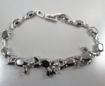 Onyx silver bracelet
