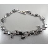 Onyx silver bracelet