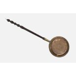 Victorian Copper & Brass Warming Pan with Ebonized Handle