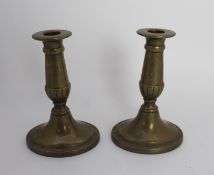 Pair of Heavy Bronze Candlesticks