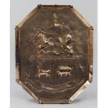 18th c. English Copper Armorial Wall Hanging