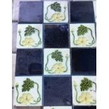 5 English Victorian Tiles Fire Place chimney inset etc bright colours