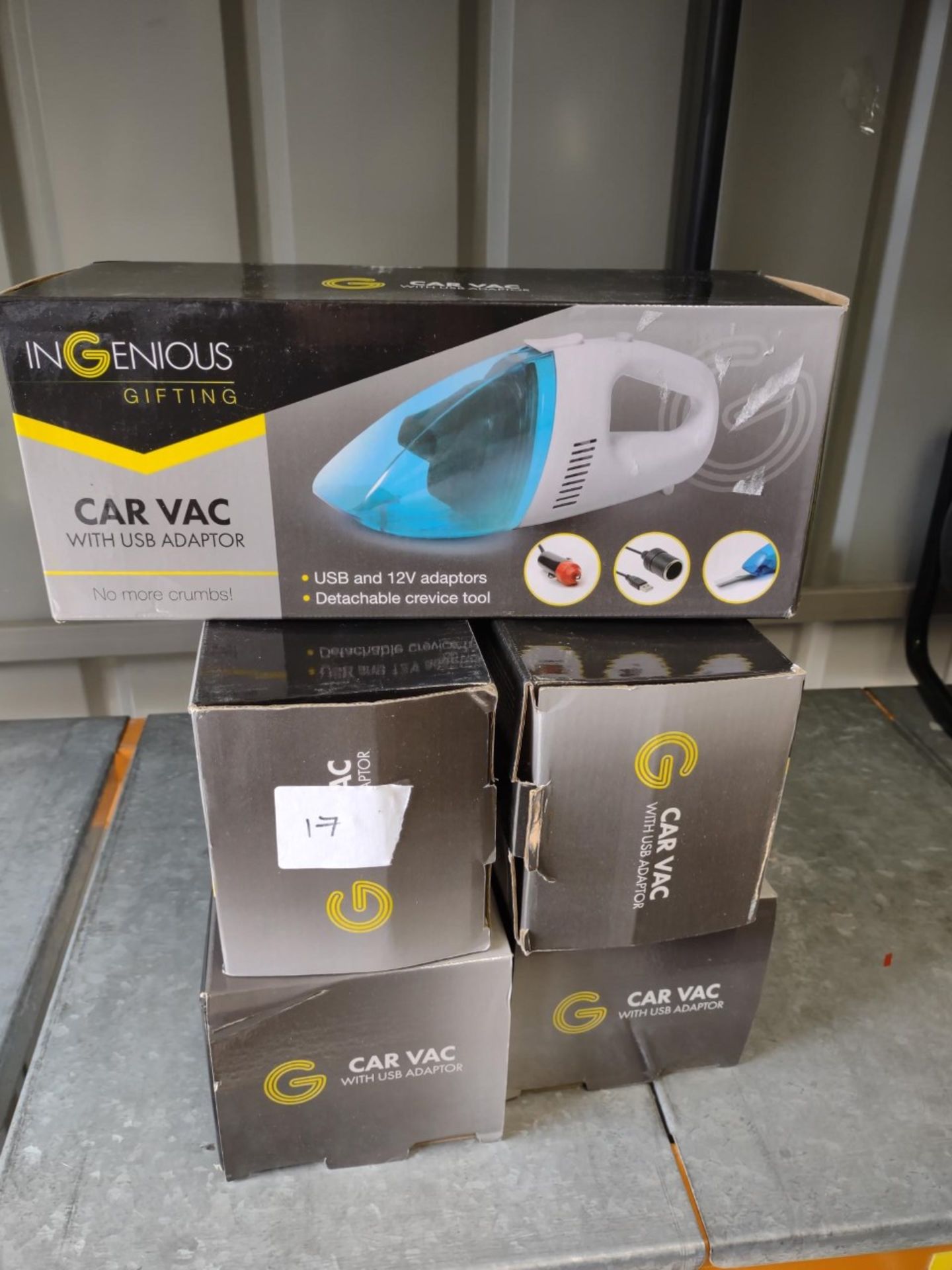 Ingenious car vac x5 – Approx rrp £15 x 5 £75