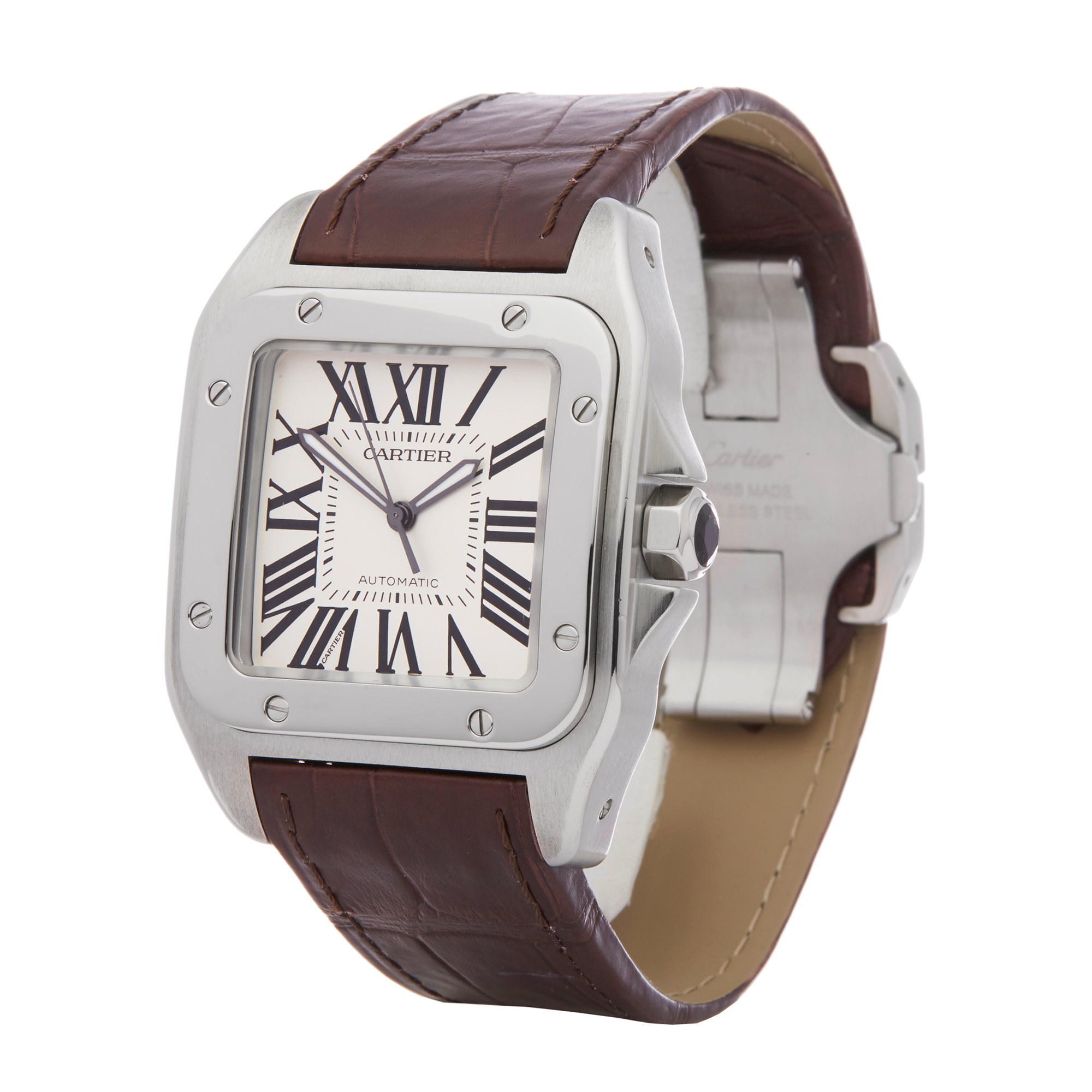 Cartier Santos 100 2656 or W20073X8 Men Stainless Steel Watch - Image 8 of 8