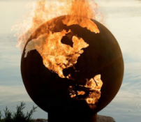 The Earth Planet Steel Fire Pit Sphere