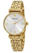 Emporio Armani AR1877 Ladies Gianni T-Bar Gold Tone Bracelet Designer Quartz Watch