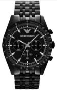 Emporio Armani AR5989 Men's Tazio Black Stainless Steel Bracelet Chronograph Watch