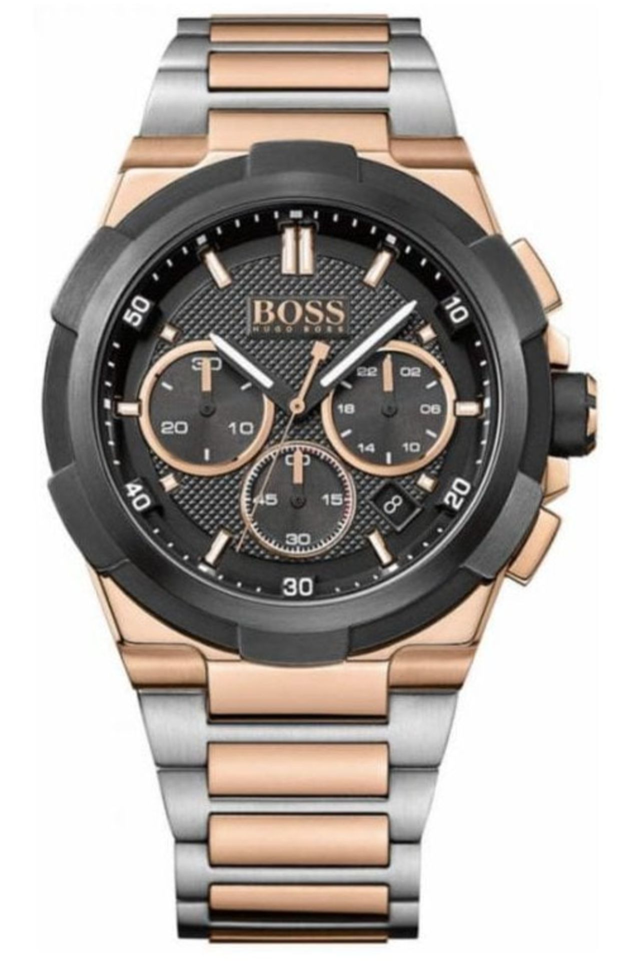 Hugo Boss 1513358 Men's Supernova Rose Gold & Silver Chronograph Watch