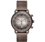 Emporio Armani AR11169 Men's Brown Mesh Band Chronograph watch