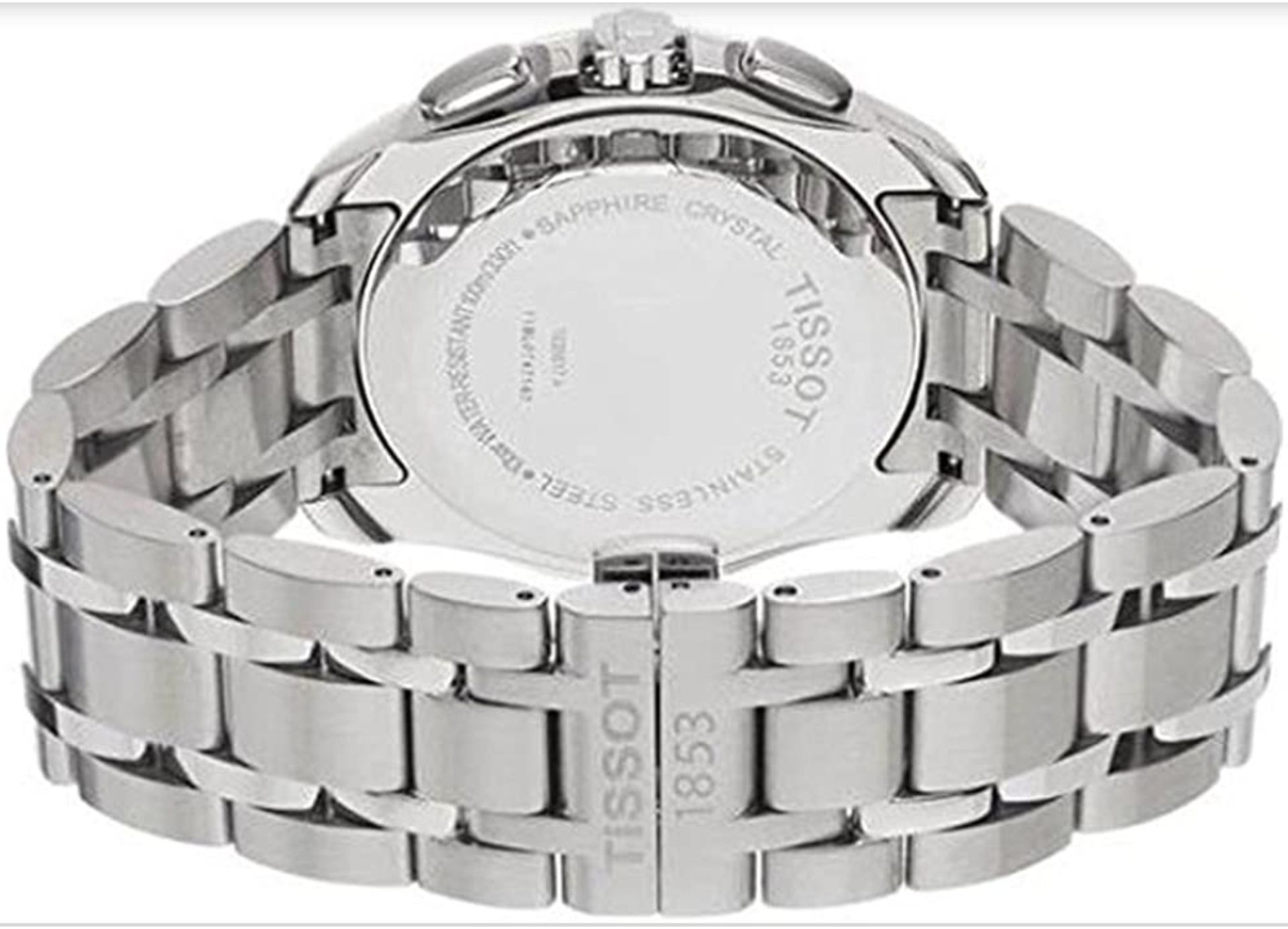 Tissot Men's Couturier 41Mm Steel Bracelet & Case Quartz White Dial Chrono Watch T035.617.11.031.00 - Image 8 of 10