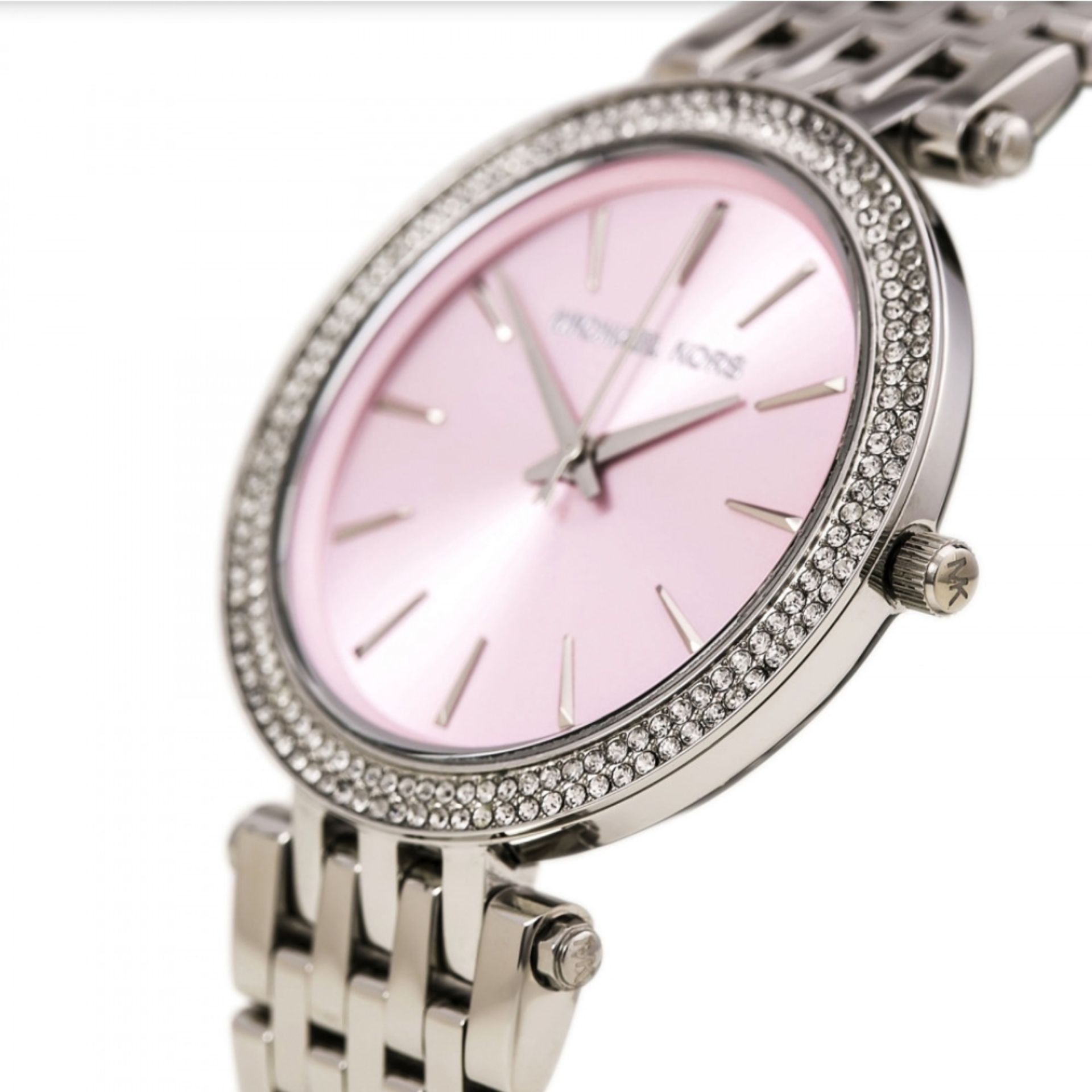 MICHAEL KORS MK3352 Darci Pink & Silver Stainless Steel Ladies Watch - Image 3 of 5