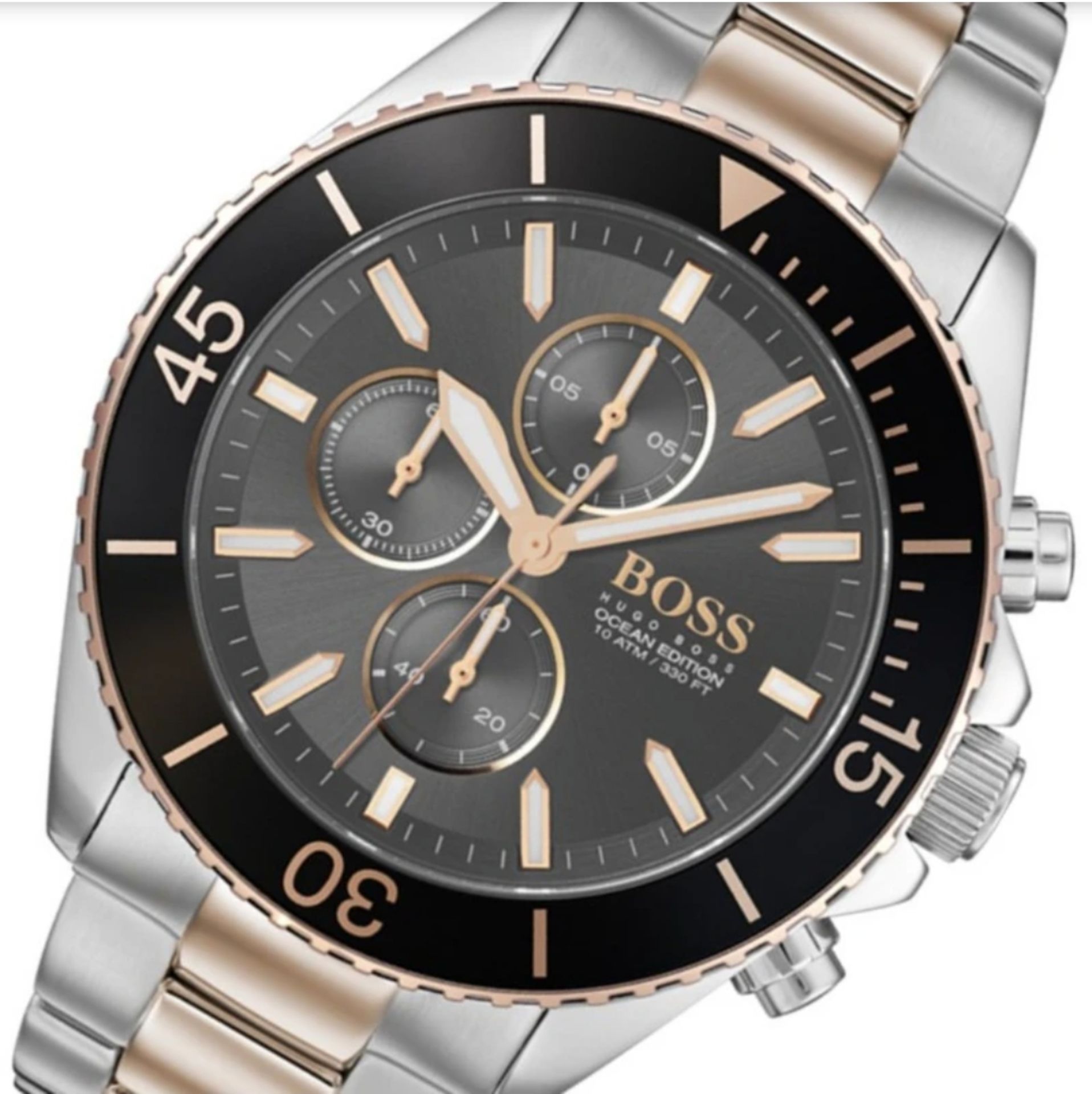 Hugo Boss 1513705 Men's Ocean Edition Two Tone Bracelet Chronograph Watch - Image 6 of 7