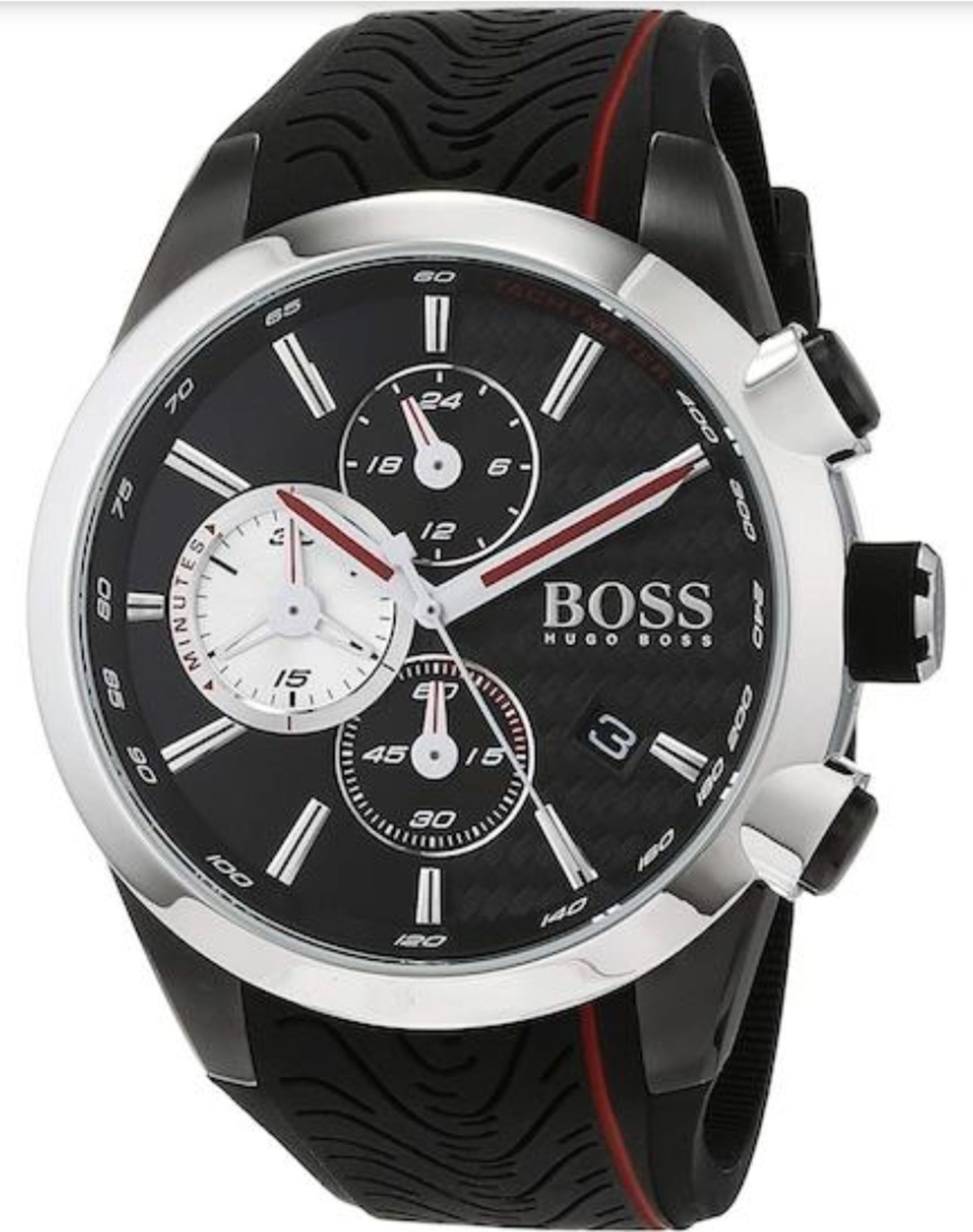 Hugo Boss Contemporary Sport Motorsport Analog Black Dial MenÕs Watch 1513284