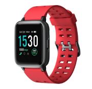 Brand New Unisex Fitness Tracker Watch ID205 Red Strap