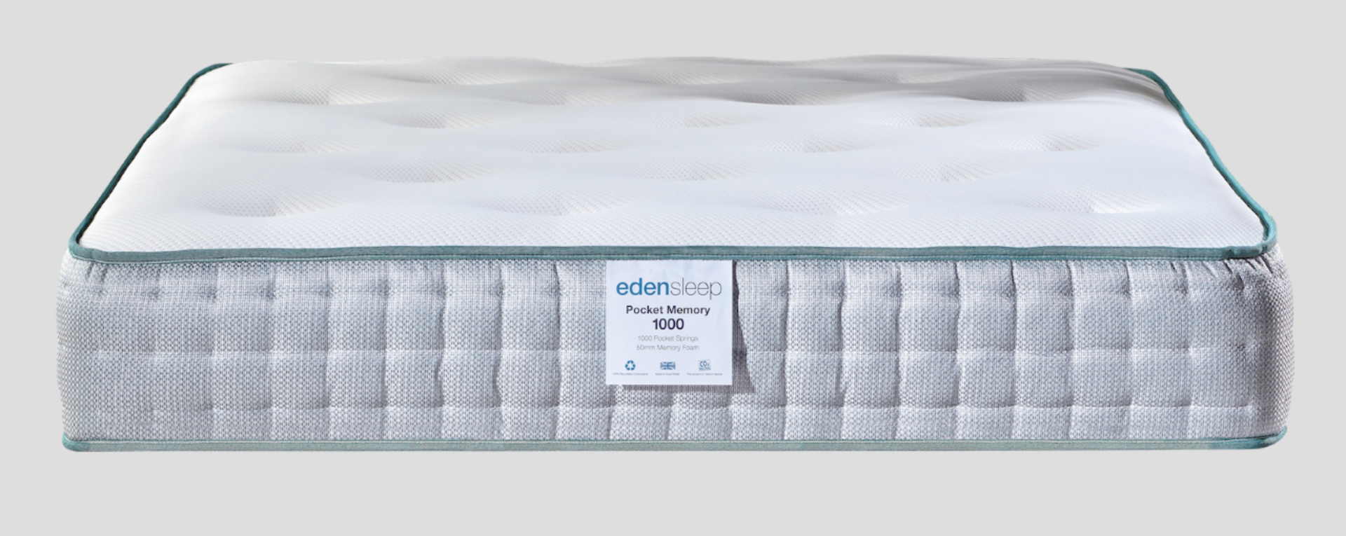 Brand New Pocket Memory 1000 Mattress 4' 6" Double - Image 2 of 2