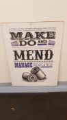 Make Do And Mend Print (600 X 800mm)