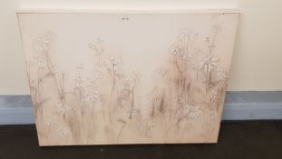 Floral Daisy Canvas Print (Needs Cleaning) (800 X 600 X 25mm)