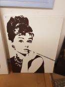 Audrey Hepburn Breakfast At Tiffany's Print On Canvas 600 X 800mm