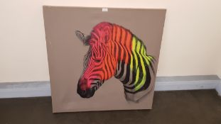 Wild Wild Horse Painted Canvas By Louise McNaught (855 X 855 X 25mm)