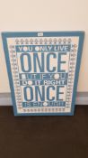 You Only Win Once Canvas Print By Sarah Winter 2014 (600 X 800 X 20mm)