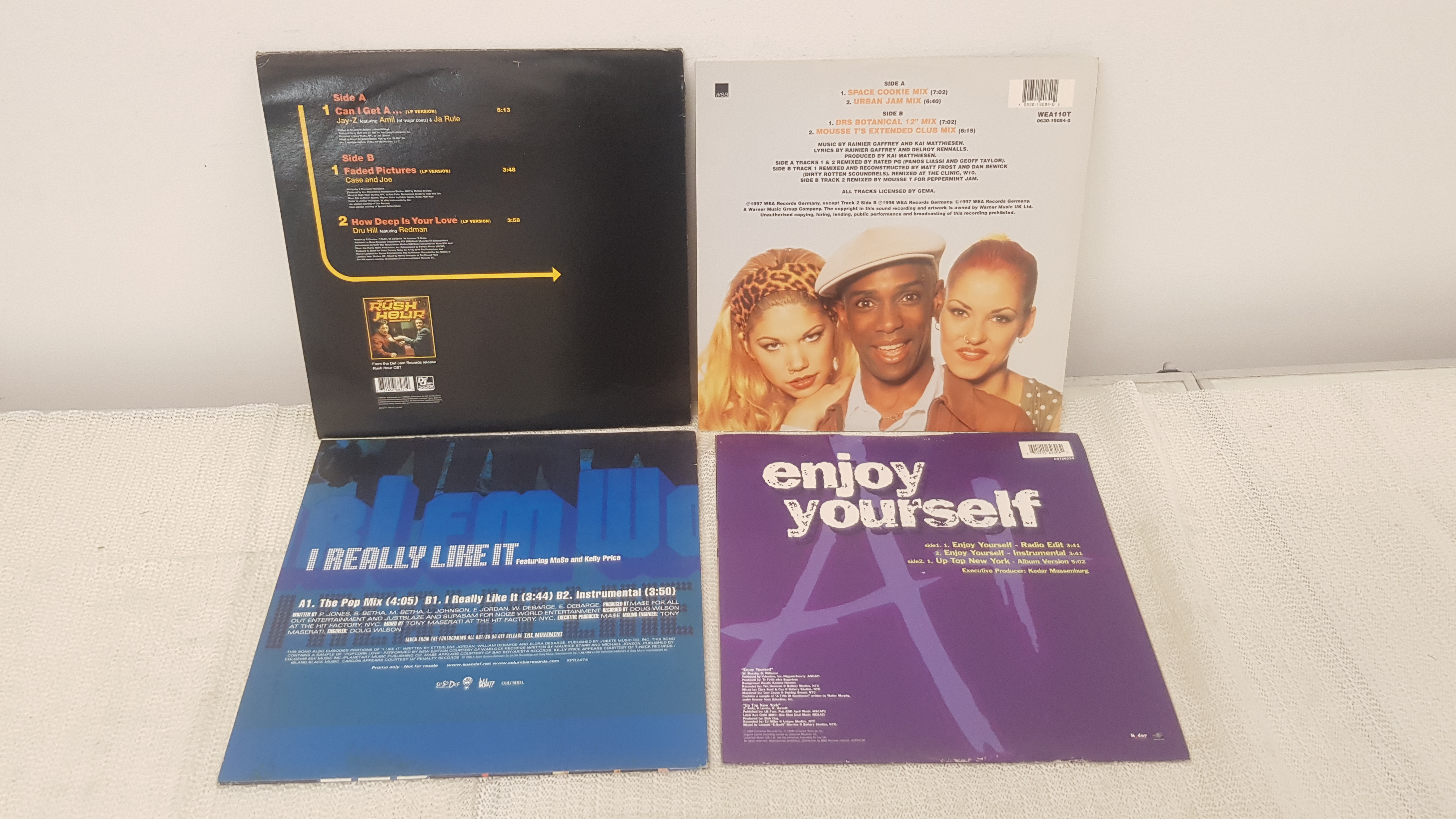 4 X 12" Vinyl. 1 X Jay Z Ft Amil & Ja Rule Can I Get A, 1 X Mr President Coco Jamboo. 1 X Harle - Image 2 of 2